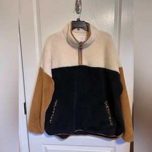 Time and Tru Quarter Zip Sherpa Pullover.